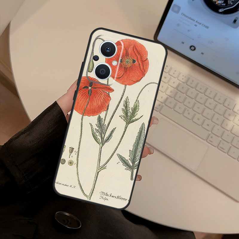 Botanical Drawings Flowers Cas - đánh giá và giá Oppo Reno 12