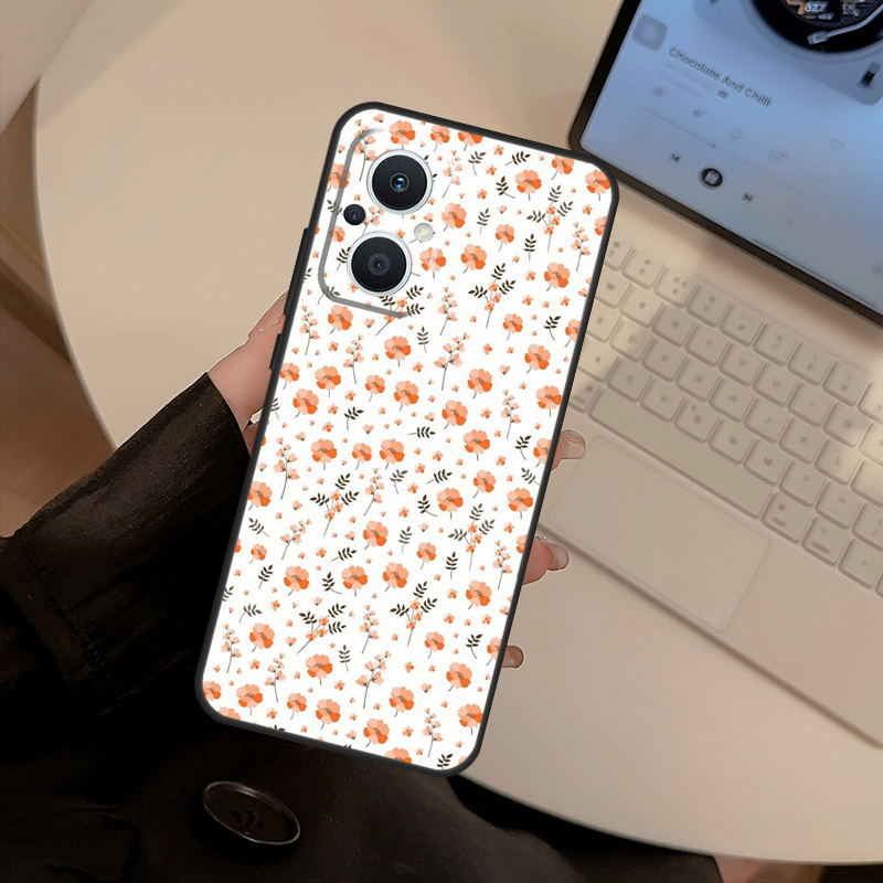 Orange Flower Pattern Case For - đánh giá và giá Oppo Reno 12