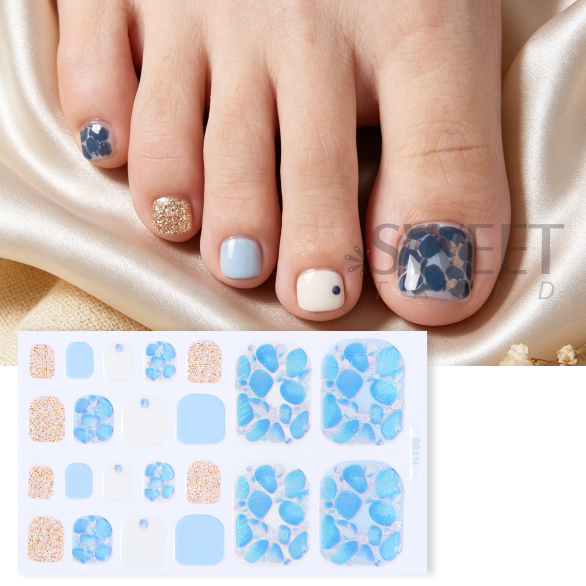 5pcs Elegant Rhinestone Design - đánh giá và giá Full Cover Adhesive
